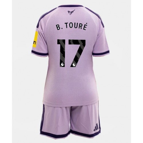 Dječji Nogometni Dres Newcastle United Bazoumana Toure #17 Rezervni 2026-27 Kratak Rukav (+ Kratke hlače)